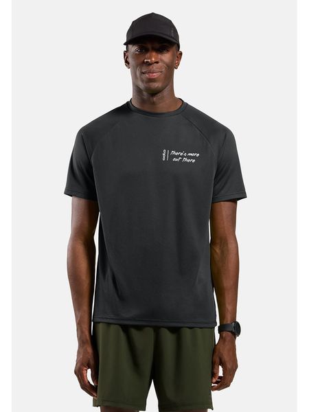 Odlo Koszulka "Essential" w kolorze czarnym do biegania rozmiar: M. Czarne t-shirty sportowe ODLO, bez wzorów, z materiału, bez ramiączek, do biegania. Za 125.27 zł.