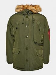 Alpha Industries Kurtka zimowa Polar 123144 Khaki Regular Fit. Brązowe kurtki Alpha Industries, na zimę, m, bez wzorów, z polaru, bez kaptura. Za 859.99 zł.