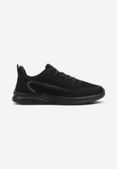 Czarne Buty Sportowe Sneakersy Ozdobione Tłoczonym Wzorem Aralisia. Czarne buty sportowe casual Born2be, bez wzorów, z jeansu, z okrągłym noskiem, bez zapięcia. W wyprzedaży za 103.99 zł.