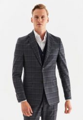 PAKO LORENTE – Marynarka garniturowa P22WP-3G-032-S-S. Szare garnitury Pako Lorente, m, bez wzorów, z wełny. Za 649.99 zł.