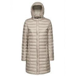 Kurtka GEOX D JAYSEN Beżowy. Białe kurtki Geox, bez wzorów, z tkaniny, bez kaptura. Za 570.99 zł.
