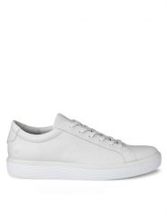 ECCO Sneakersy Soft 60 M 58240401007 Biały. Białe buty sportowe casual ecco, bez wzorów, ze skóry, bez zapięcia. Za 539.99 zł.