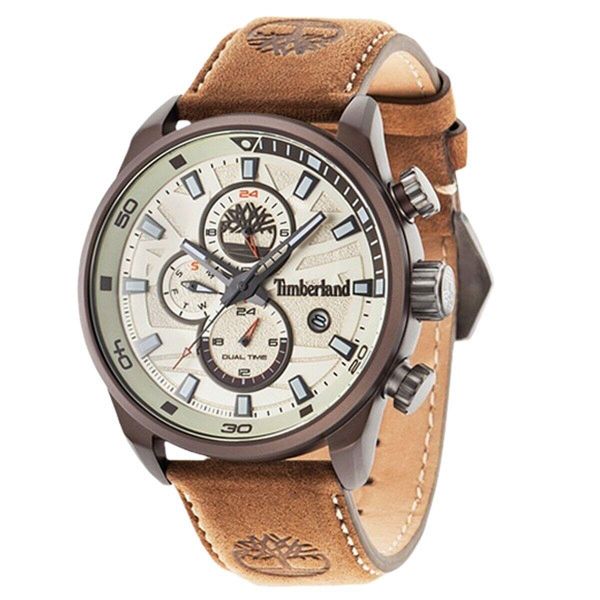 Zegarek Męski Timberland TBL14816JL. Brązowe zegarki Timberland, ze stali. Za 844.05 zł.