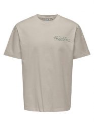 ONLY & SONS Koszulka "Onsfred" w kolorze beżowym rozmiar: XXL. Brązowe bezrękawniki Only & Sons, xxl, bez wzorów, bez kołnierzyka, bez ramiączek. Za 43.68 zł.