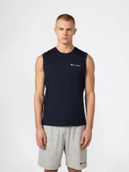Champion Top w kolorze granatowym rozmiar: XXL. Niebieskie bezrękawniki Champion, xxl, bez wzorów, z bawełny, bez kołnierzyka, bez ramiączek. Za 66.00 zł.