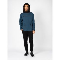 Bluza trekking męska. Niebieskie bluzy Champion, l, bez wzorów, z bawełny, z kapturem. Za 229.00 zł.