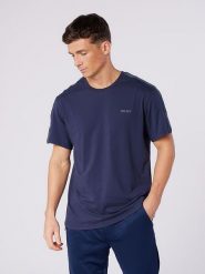 DKNY Koszulka w kolorze granatowym rozmiar: XL. Niebieskie bezrękawniki DKNY, xl, bez wzorów, z bawełny, bez kołnierzyka, bez ramiączek. Za 92.21 zł.