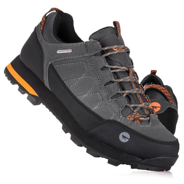 Buty męskie tyrystyczne Hi-Tec GELEN II LOW WP. Brązowe buty turystyczne Hi-tec, bez wzorów, z materiału, bez zapięcia, trekkingowe. Za 255.83 zł.