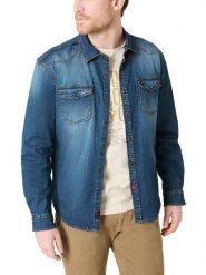 Timezone Koszula dżinsowa - Regular fit - w kolorze niebieskim rozmiar: S. Niebieskie koszule Timezone, s, bez wzorów, bez kołnierzyka, bez ramiączek. Za 100.99 zł.