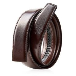 Wymienny pas bez klamry C30 ELITE Brązowy 125. Brązowe paski Betlewski, bez wzorów, ze skóry. Za 64.99 zł.