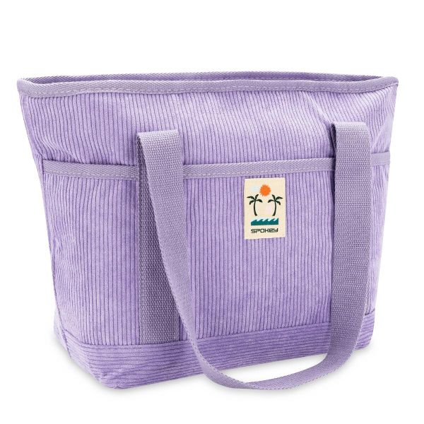Torba turystyczna termiczna Spokey Aurora. Fioletowe torby na ramię Spokey, bez wzorów, z materiału, na ramię, bez dodatków. Za 44.99 zł.