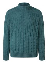 Maerz Muenchen Wełniany golf w kolorze morskim rozmiar: 54. Niebieskie golfy Maerz Muenchen, bez wzorów, z wełny, bez ramiączek. Za 347.99 zł.