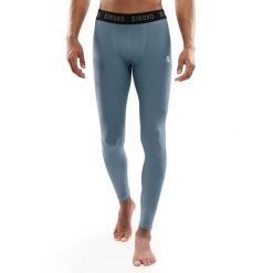 Legginsy kompresyjne do sportów zimowych męskie SIROKO Ice Dune. Niebieskie bielizna termoaktywna SIROKO, m, bez wzorów, bez ramiączek, narciarskie. Za 75.00 zł.