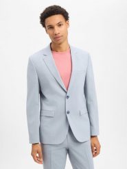 HUGO marynarka z zestawu modułowego z domieszką wełny owczej Mężczyźni Super Slim Fit niebieski, 94. Niebieskie marynarki Hugo, m, bez wzorów, z wełny. Za 1,199.95 zł.