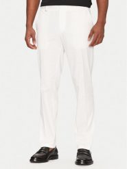 BOSS Spodnie garniturowe C-Genius 50539970 Biały Slim Fit. Białe eleganckie spodnie Boss, m, z bawełny. Za 469.99 zł.