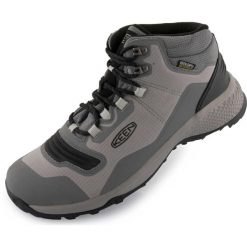 Keen Men Tempo Flex Mid WP Grey. Szare buty trekkingowe Puma, bez wzorów, z gumy, bez zapięcia. Za 523.99 zł.