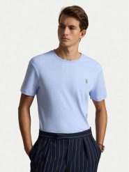 Polo Ralph Lauren T-Shirt 710740727506 Niebieski jasny Regular Fit. Niebieskie koszulki polo Polo Ralph Lauren, m, bez wzorów, z bawełny, bez kołnierzyka, bez ramiączek. Za 439.99 zł.