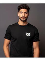 WOOOP Koszulka "Chat clin doeil" w kolorze czarnym rozmiar: S. Czarne bezrękawniki Wooop, s, bez wzorów, z bawełny, bez kołnierzyka, bez ramiączek. Za 56.99 zł.