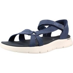 Sandały SKECHERS SLIP-INS GO WALK FLEX Niebieski. Niebieskie sandały Skechers, z tkaniny, bez zapięcia. Za 248.99 zł.