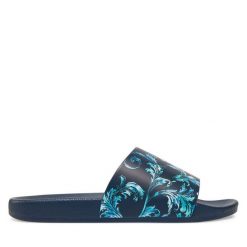 Klapki Versace Jeans Couture. Niebieskie klapki Versace Jeans Couture, z jeansu. Za 219.99 zł.