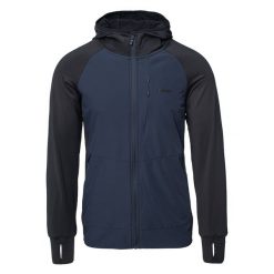 Bluza męska Hi-Tec Jorse - granatowo-czarna, Rozmiar L. Czarne bluzy Hi-tec, l, bez wzorów, z elastanu, bez kaptura. Za 149.99 zł.