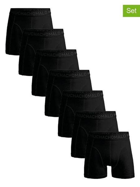 Muchachomalo Bokserki (7 par) w kolorze czarnym rozmiar: XL. Czarne bokserki MUCHACHOMALO, xl, bez wzorów. Za 179.64 zł.