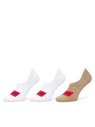 HUGO Stopki 50496082 Beżowy. Brązowe skarpety Hugo, bez wzorów, z bawełny. Za 79.99 zł.
