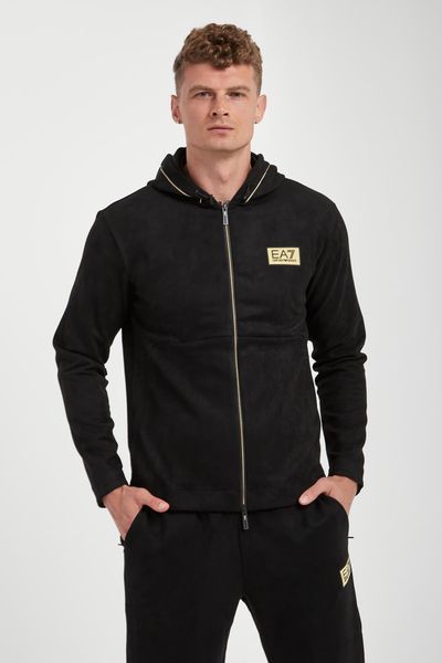 Bluza męska welurowa EA7 EMPORIO ARMANI. Bluzy EA7 Emporio Armani, m, bez wzorów, z weluru, bez kaptura. W wyprzedaży za 643.30 zł.