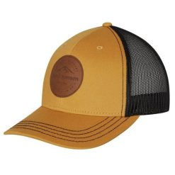 FJORD NANSEN Czapka z daszkiem Trucker Cap Legacy Patch mustard/black. Czarne czapki z daszkiem Fjord Nansen, na lato, bez wzorów, z bawełny. Za 99.99 zł.