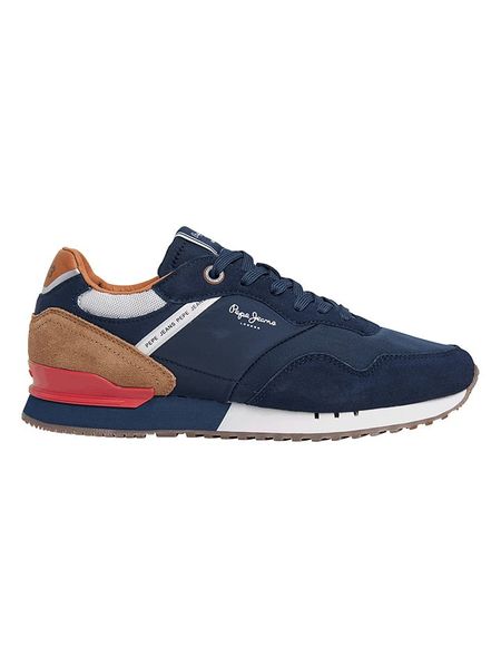 Pepe Jeans FOOTWEAR Sneakersy "London Brand" w kolorze granatowym rozmiar: 42. Niebieskie buty sportowe casual Pepe Jeans FOOTWEAR, bez wzorów, z jeansu, bez zapięcia. Za 173.99 zł.