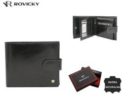 Portfel męski skórzany 22323L-VT-RVT. Portfele ROVICKY, bez wzorów. Za 97.99 zł.