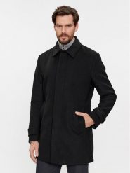 S.Oliver Płaszcz 2132520 Czarny Regular Fit. Czarne płaszcze S.Oliver, m, bez wzorów, z syntetyku, bez kaptura. Za 939.99 zł.