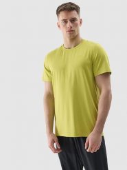 4F Koszulka sportowa w kolorze zielonym rozmiar: S. Zielone t-shirty sportowe 4F, bez wzorów, z materiału, bez ramiączek, outdoorowe. Za 24.29 zł.