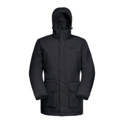 Kurtka turystyczna Jack Wolfskin Fierce Wind parka. Czarne kurtki Jack Wolfskin, m, bez wzorów, z poliesteru, bez kaptura. Za 1,521.00 zł.