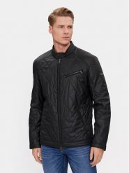 Guess Kurtka z imitacji skóry Quilted M4RL01 WFHD0 Czarny Regular Fit. Czarne kurtki Guess, m, z aplikacjami, ze skóry, bez kaptura. Za 789.99 zł.