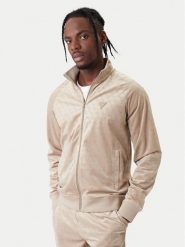 Guess Bluza Z6RQ01 KD612 Beżowy Regular Fit. Brązowe bluzy Guess, m, z aplikacjami, z syntetyku, bez kaptura. Za 439.99 zł.