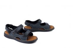 JOSEF SEIBEL 10236 11 582 Franklyn ocena/schwarz, sandały męskie. Niebieskie sandały Josef Seibel, ze skóry, bez zapięcia. Za 271.92 zł.