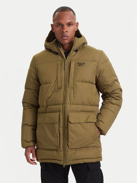 Reebok Kurtka zimowa RCC00077 Zielony ciemny Regular Fit. Zielone kurtki Reebok, na zimę, m, bez wzorów, z syntetyku, bez kaptura. Za 449.99 zł.