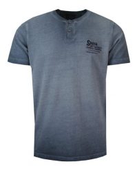 T-Shirt Męski Ciemny Niebieski, Melanżowy z Nadrukiem, Koszulka, Krótki Rękaw, Basic, U-neck. Niebieskie bluzki z długim rękawem New Antracid, m, bez wzorów, z bawełny, bez kołnierzyka, bez ramiączek. Za 99.00 zł.