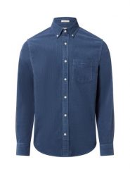 Gant koszula sztruksowa Mężczyźni Regular Fit Bawełna niebieski, XL. Niebieskie koszule GANT, m, bez wzorów, z bawełny, bez kołnierzyka, bez ramiączek. Za 429.95 zł.
