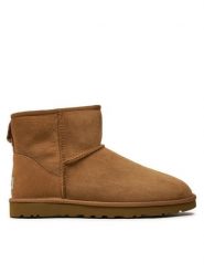 Ugg Śniegowce M Classic Mini 1002072 Brązowy. Brązowe śniegowce UGG, ze skóry, bez zapięcia. Za 849.99 zł.