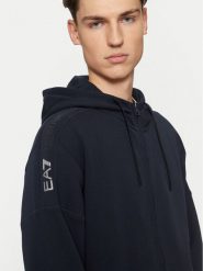 EA7 Emporio Armani Bluza 6DPM14 PJVTZ 1562 Granatowy Regular Fit. Niebieskie bluzy EA7 Emporio Armani, m, bez wzorów, z bawełny, bez kaptura. Za 599.99 zł.