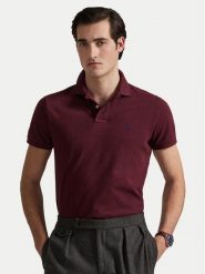 Polo Ralph Lauren Polo 710536856343 Bordowy Regular Fit. Czerwone koszulki polo Polo Ralph Lauren, m, bez wzorów, z bawełny, bez kołnierzyka, bez ramiączek. Za 529.99 zł.