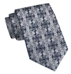 Elegancki Męski Krawat - Chattier - Stalowo Granatowy. Szare krawaty i muchy Chattier, bez wzorów, z tkaniny. Za 49.00 zł.