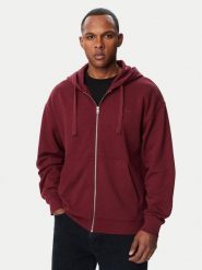 HUGO Bluza Dapozip 50548651 Bordowy Relaxed Fit. Czerwone bluzy Hugo, m, bez wzorów, z bawełny, bez kaptura. Za 599.99 zł.