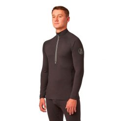 Bluza termoaktywna męska Surfanic Bodyfit Zip Neck. Czarne bielizna termoaktywna SURFANIC, na zimę, m, bez wzorów, bez ramiączek, narciarskie. Za 129.99 zł.