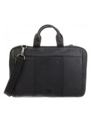 Bodenschatz Skórzana torba w kolorze czarnym na laptopa - 44,5 x 31,5 x 3,5 cm rozmiar: onesize. Czarne torby na laptopa Bodenschatz. Za 478.99 zł.