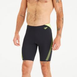 Bokserki jammer pływackie męskie Speedo. Czarne odzież kąpielowa Speedo, m, bez wzorów, z materiału, sportowe. Za 179.99 zł.