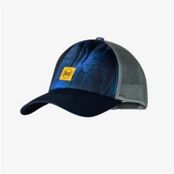 Czapka z daszkiem BUFF TRUCKER CAP ARIUS BLUE. Czarne czapki z daszkiem Buff, bez wzorów. W wyprzedaży za 77.94 zł.