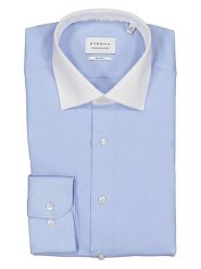 Eterna Koszula - Slim fit - w kolorze błękitnym rozmiar: 42. Niebieskie koszule Eterna, bez wzorów, z bawełny, bez kołnierzyka, bez ramiączek. Za 139.87 zł.